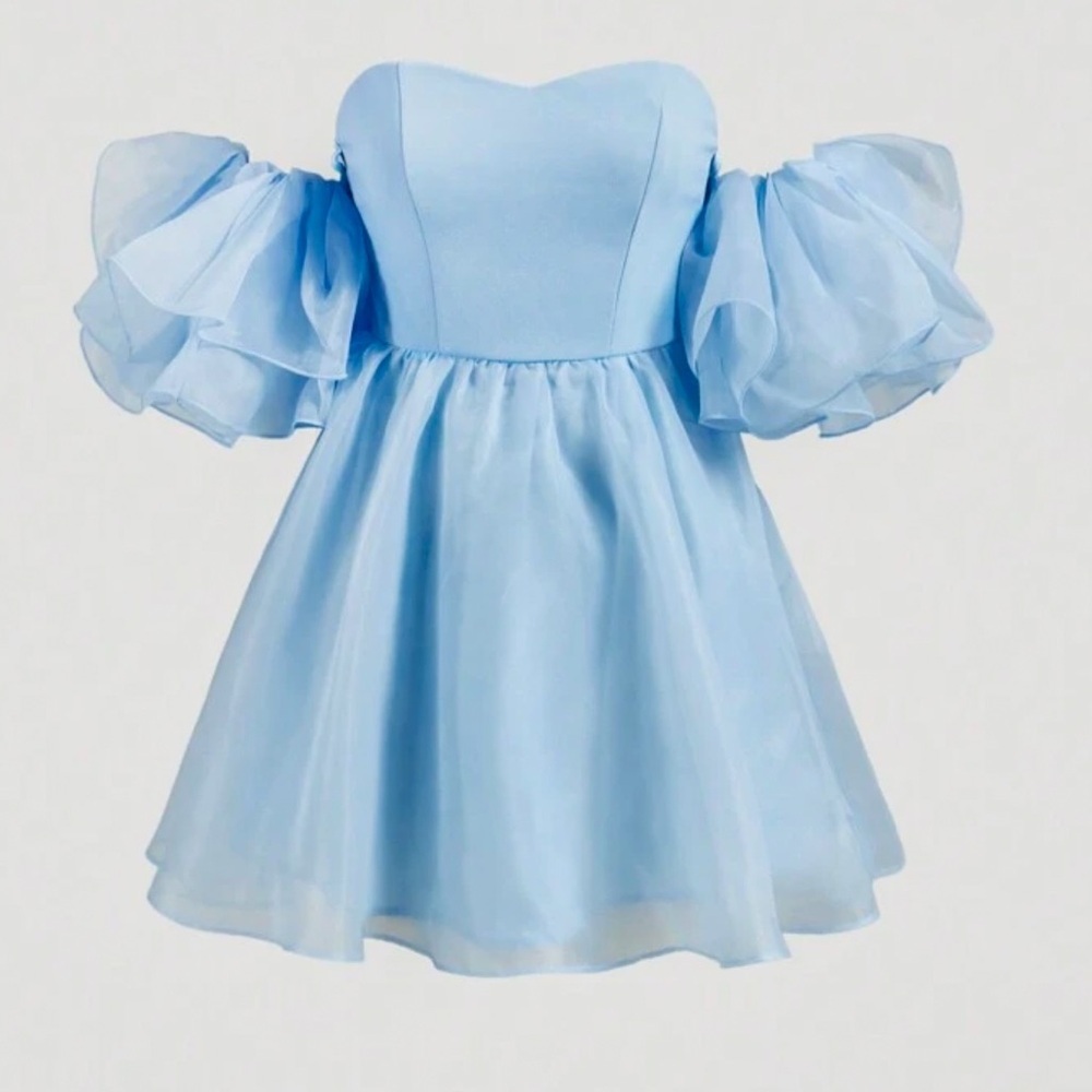 ✨ Puff Sleeve Babydoll Mini Dress